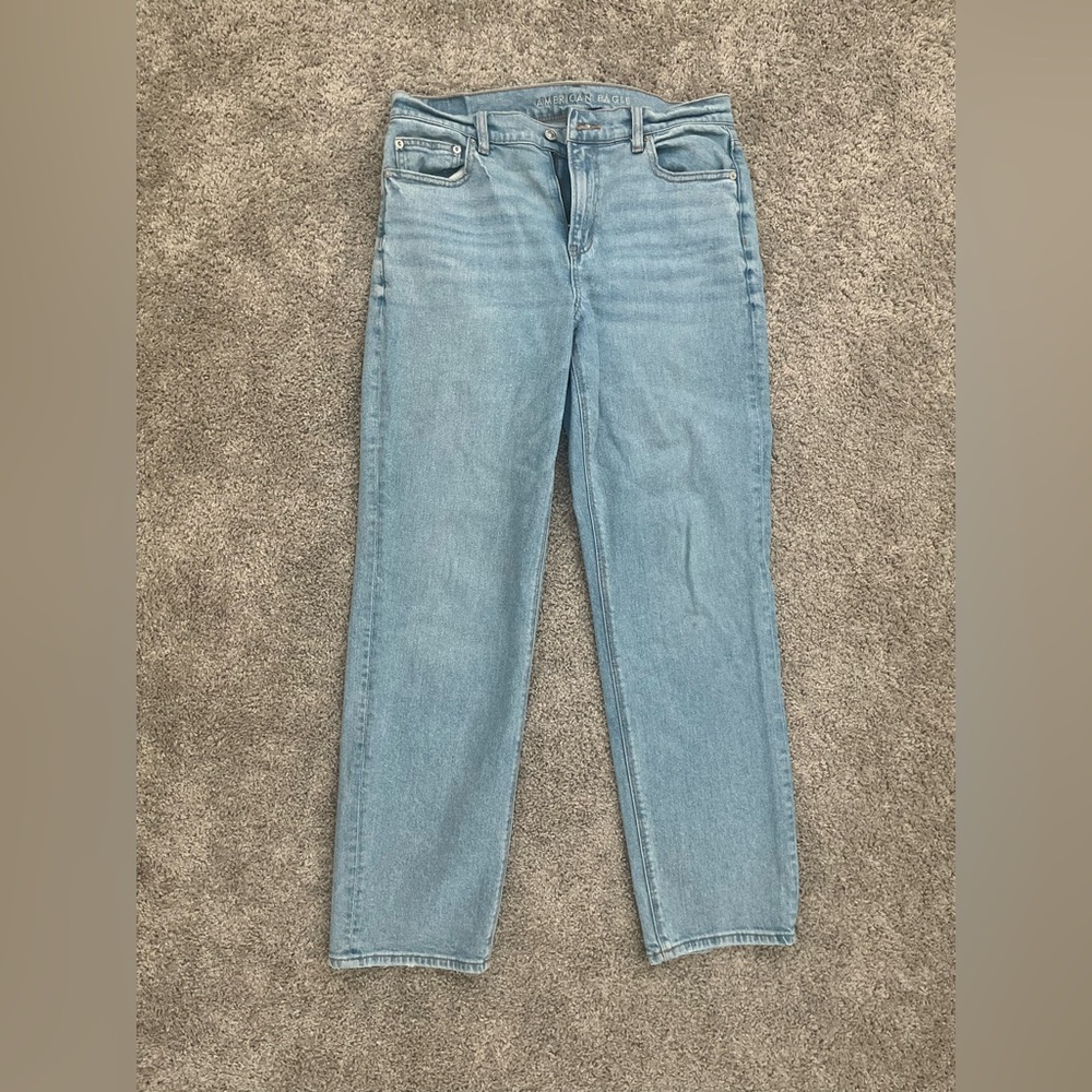 American Eagle Outfitters Light Blue Straight Leg Jeans